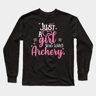 Just A Girl Who Loves Archery - Woman Archer Gift product Long Sleeve T-Shirt